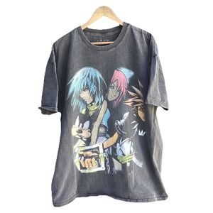 Goat Crew Kingdom Hearts Anime Video Game Graphic T Shirt Black Disney Large